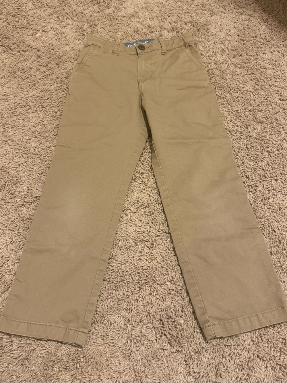 Cat & Jack Boys' Tan Chino Pants, size 7